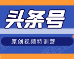 头条号原创视频特训营：一对一带你玩转短视频，新号10天日收益破252元-第一资源库