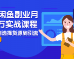 2021闲鱼副业月入过万实战课程：从开店到选择货源到引流，全程实战教学-第一资源库