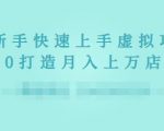 2022年虚拟项目实战指南,新手从0打造月入上万店铺-第一资源库