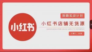 安琪-小红书店铺无货源实战,开店到售后全流程操作-第一资源库