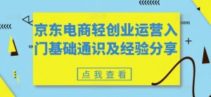 京东电商轻创业运营入门基础通识及经验分享-第一资源库