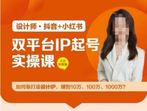 双平台IP起号实操营，教你如何靠打造设计IP，赚到10万、100万、1000万?-第一资源库