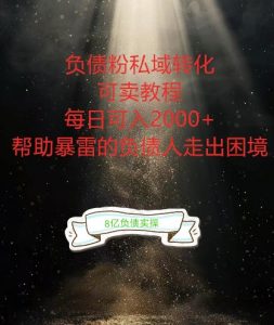 负债粉掘金计划,帮助负债者解决问题,债务规划,债务重组,最好的变现方式【揭秘】-第一资源库