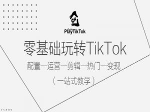 零基础玩转TikTok,配置一运营一剪辑一热门一变现,一站式教学-第一资源库