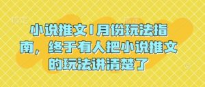 小说推文1月份玩法指南，终于有人把小说推文的玩法讲清楚了!-第一资源库