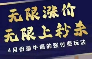 拼多多线上课，无限涨价，无限上秒杀，4月份最牛逼的强付费玩法【更新】-第一资源库