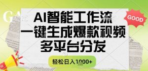 AI智能工作流，一键生成书单号爆款视频，多平台分发，每日收益多张【揭秘】-第一资源库
