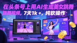 在头条号上用AI生成美女跳舞视频,7天1k+,纯软件操作-第一资源库