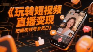 玩转短视频直播变现，把握视频号金风口-第一资源库