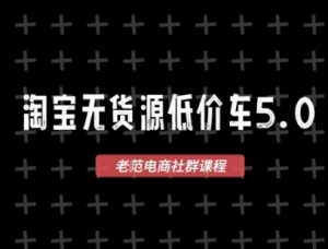 淘宝无货源2025VIP教程，​最新的淘宝无货源课程，1688代发，蓝海选品，零成本创业首选-第一资源库