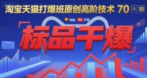 淘宝天猫打爆班原创高阶技术第70期:标品干爆-第一资源库